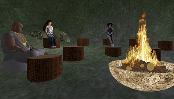 Screenshot of the 'Philosophy House' in Second Life